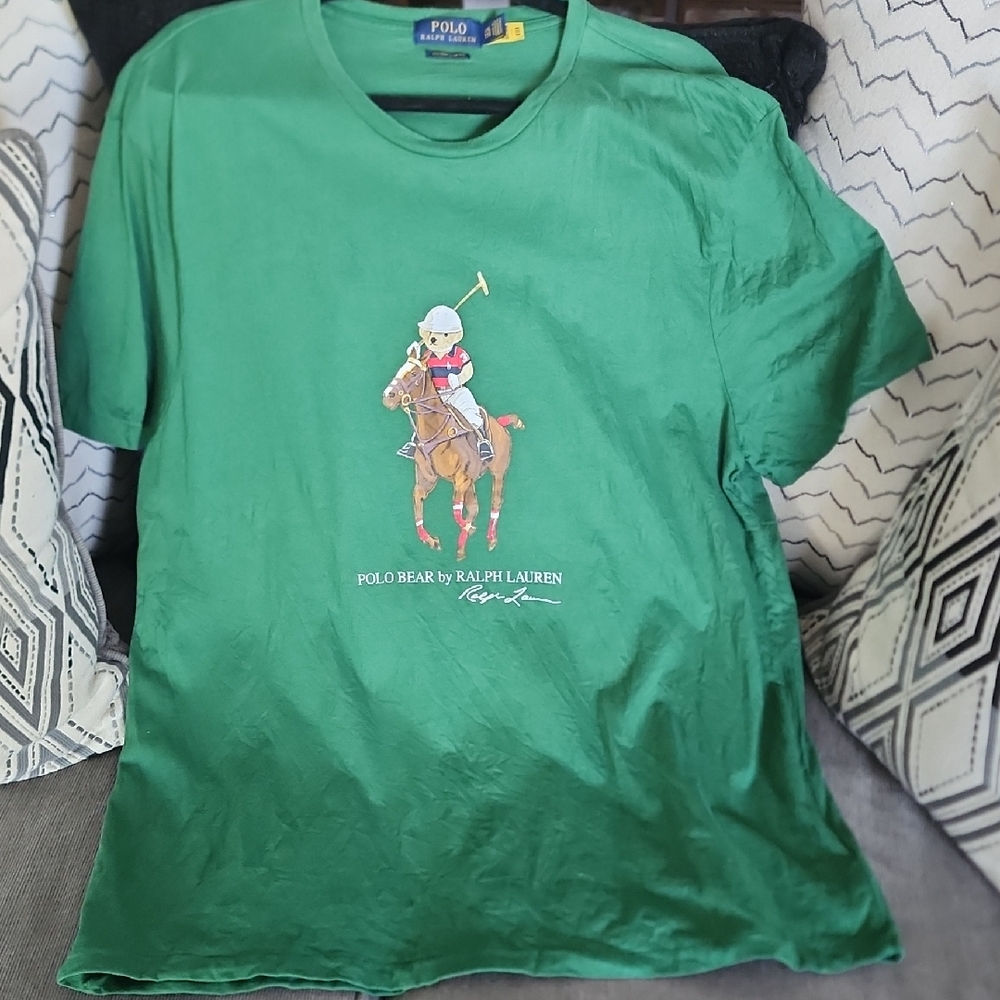 Ralph Lauren Green Custom Slim Fit Tee